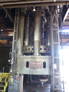 4000 Ton, Lake Erie, double action hydraulic press, 48 ejector stroke, 180" main ram stroke, 92" F-B x 160"