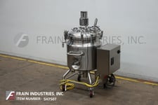 92 gallon W.H.E. Bio-Systems, 350 liter, 316 Stainless Steel, jacketed processing tank, 30" diameter x 30"