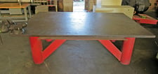96" x 60" x 30" H Heavy Duty Steel Table with vise