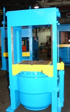 565 Ton, Hydraulic up-acting press, 18" stroke, 31.2" daylight, 24" ram, 29" x24" bed, #1369 (2 available)