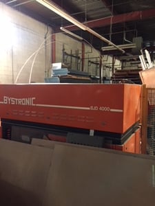 Bystronic #ByJet-3015, 5' x10' table, 55k psi, 50 HP, 3800 hours, dual cutting heads, height sensing, Koolant