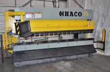 165 Ton, Haco #PPS165-12, hydraulic press brake, 12' overall, 122" between housing, 3-Axis CNC Back Gauge