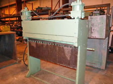 60" x .105" Red Bud, Cut-To-Length line, 23000 lb., left right, coil car, uncoiler, peeler table, 1985