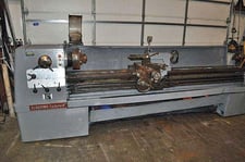 17" x 120" Clausing engine lathe, geared head, inch/metric, 3 & 4-jaw chuck, tailstock