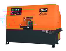 10" x 11" Cosen #C-2, programmable fully automatic horizontal band saw, 10" rounds, 66-330 FPM, 161.4" x