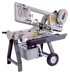 9" x 11" Wellsaw #58BW, horizontal / vertical, 9" rounds, 7' 9" x 1/2" x .025" blade, quick acting vise
