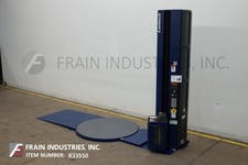 Image for Lantech #Q300, semi-automatic, low profile, extended column, stretch wrapper rated from 5-35 pallets per hour, with 65" diameter turntable and ramp with extended height column