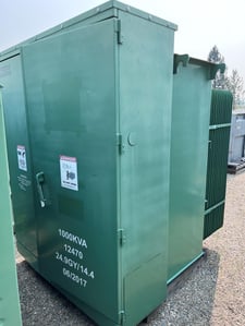 1000 KVA 12470 Delta Primary, 24940GrdY/14400 Secondary, Padmount, taps (2 available) 2.5%A+BN