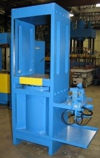 300 Ton, Up-acting slab-side press, 20" -22" stroke, 16" ram, 35" daylight, 24" x 24", #1997