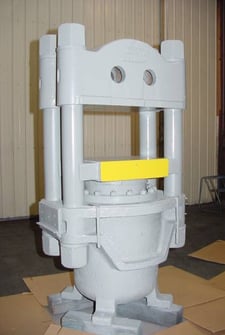 314 Ton, Up-acting 4-post press, 15.5" stroke, 15.5" daylight, 24" x24" platen, #595