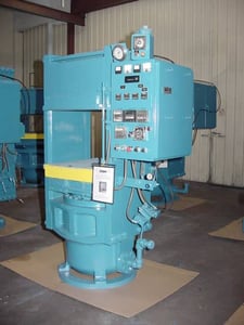 314 Ton, Up-acting press, 18" stroke, 19" daylight, 24" x24", (2) 25" x30" electric platens, #569