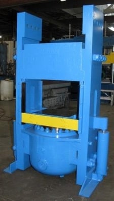 500 Ton, Bolling, up-acting slab-side press, 13" stroke, 17.5" & 33.5" daylight, 20" x17", #2362