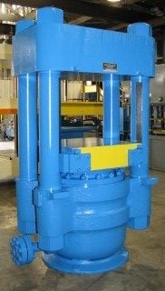 600 Ton, Adamson, 4-post, upacting, 20" stroke, 25" daylight, 30" x 32" bed, #1844C