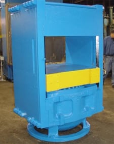 707 Ton, Up-acting press, 12" stroke, 27" daylight, 30" ram, 36" x36", 37.75" btwn slab sides, #1154