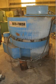 Roto-Finish, vibratory bowl dryer, 10 cu.ft., timer, 66" bowl, 12" discharge