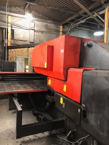 33 Ton, Amada #Pega-357, 50" x144" sheet, 72" x50" trvls, 58 station, 2 automatic index, Amadan 04PC, 2001