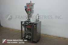 Viking Maeck Global Packaging Tech #E250, vertical form, fill, seal machine, 10-50 cycles per minute, all