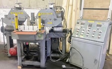 Oasis III, rotary edge deburrer, 24" rotary table, 4 pos., 2 Setco brush heads, variable speed heads, #BL8101