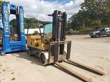 25000 lb. Caterpillar, cushion tire forklift, 10' OA, 7' forks, two stage mast, 1975