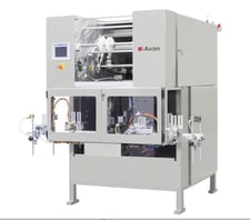 Styrotech #ST2650, automatic, servo driven, labeler / stretch sleever, 10-60 containers per minute, A/B