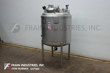 475.5 gallon DCI, 1800 liter, 316 Stainless Steel jacketed process / reactor tank, 52" ID x 52" straight