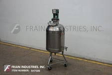 65 gallon Utensco, 304 Stainless Steel jacketed processing tank, 23" diameter x 36" straight wall, dome top