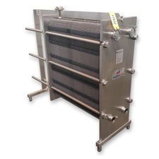 Thermaline #T2BCH-ALA, gasketed Stainless Steel sanitary plate heat exchanger, #17932