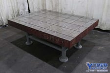 50" x 70" x 6" Portage layout table, fabricated stand, leveling screws, #73498