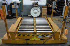 3000 lb. Ecoa Traveling Lift Table, 44" x 48" platform w/rollers, #22458
