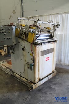 30" x .150" Rowe #C3-30-H, straightener, 10-160 FPM, 10HP, 7 rolls 3 over 4, R to L, #64448