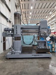 7' -19" Carlton #4A, radial drill, #6MT, power elevation/clamping, rapid traverse, 15 HP