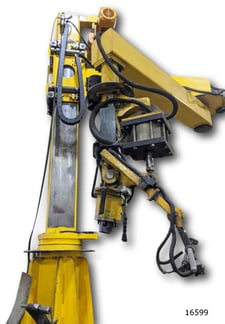 6 Ton, GCI, jib crane, floor mounted, articulated arm, 140" under jib arm, manipulator