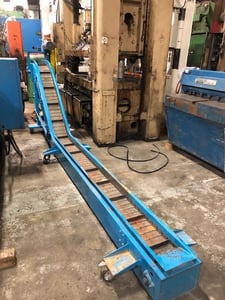 8" wide x 14' long, Steel Trak #3-HASB, 30 FPM, incline conveyor
