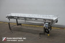 16" wide x 10' long, Dorner, Stainless Steel table top conveyor, 35" discharge height, 1/2 HP drive, variable