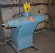 Rome, double end grinder/polisher, 1" dia arbor x 8" long, push buttons controls, 5 HP