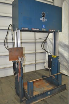 2000 lb. Knight #OLT-4952 Zero Lift load table, pneumatic, 51" x49" tilting platform
