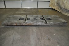 Bolster Plate, 65" LR x 24" FB x 3" thick, T-slots, 5 holes for scrap removal