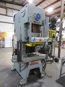 66 Ton, Sutherland #FCP-60OBS, gap frame press, 3.14" stroke, 10.63"Shut Height,air clutch, 1999
