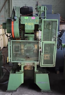 15 Ton, Perkins #15S, high speed gap frame press, 1.5" stroke, 7" Shut Height, air clutch & brake