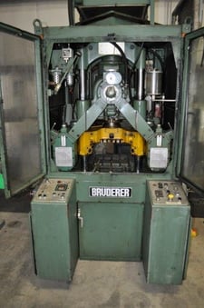 20 Ton, Bruderer #BBU-190/85, high speed press, 4-post, 1.5" stroke, 11" SH, 1983