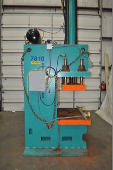 100 Ton, Tox Pressotechnik #PCG/100, hydraulic press, 7.8" stroke, 27.2" daylight, 14" throat, 2002
