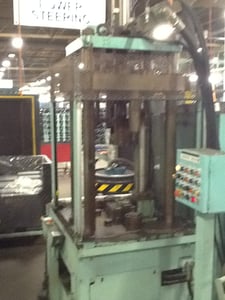 50 Ton, Origin #KD706-C-500, 4-post hydraulic press, 21" stroke, 36" daylight, 33" x33"bed, 1998