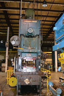 250 Ton, Niagara #E-250, OBI press, 12" stroke, 22" Shut Height, air clutch & brake, 27 SPM