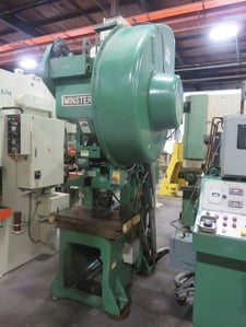 45 Ton, Minster #5, OBI press, 3.5" stroke, 12.5" Shut Height, air clutch & brake, 90 SPM