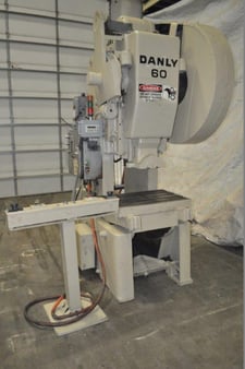 60 Ton, Danly, OBI press, 3.5" stroke, 13-1/2" Shut Height, air clutch & brake, 100 SPM