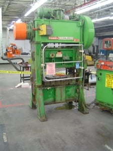 60 Ton, Niagara #SA2-60-36-24, straight side double crank press, 3" stroke, 14.2" Shut Height, air clutch &