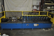 10 Stand, Contour #2000-SU-10-12, rollformer, 2" shaft diameter, 12" roll space, coolant, 20 HP