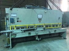 1/2" x 12' HTC #500-12AHC, hydraulic shear, 36" front operated back gauge, squaring arm, 19 hold downs, 1986