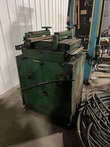 15" x .125" Rowe #B-15, flat & shape straightener, 7-rolls,entry/exit pinch rolls, 2 HP
