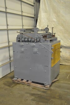 30" x .15" Rowe #C-30, flat & shape straightener, 7-rolls,entry & exit pinch rolls,variable speed